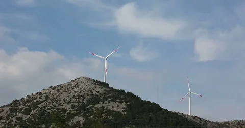 Timelapse of Wind Turbines, Turkey Stock Footage 74951402