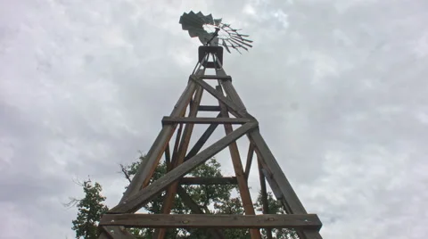 Timelapse of Windmill and Sky Stock Footage 54959799