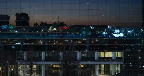 Timelapse of Window Reflection. Stock Footage 98597071