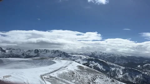 Timelapse of Windy Snowy Peak with Clouds &amp; Sun – Winter Landscape, 4K Vidéo 303033940