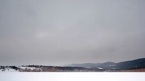 Timelapse, Winter comes, with snow covering the ground Stock Footage 81877402