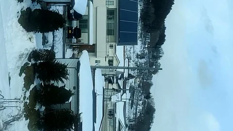 Timelapse of the winter landscape view of the rural side of Nagano Prefecture. Stock Footage 102155147