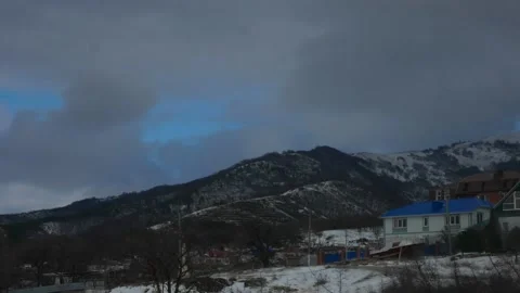 Timelapse of a winter mountain landscape Vídeos de archivo 146963875