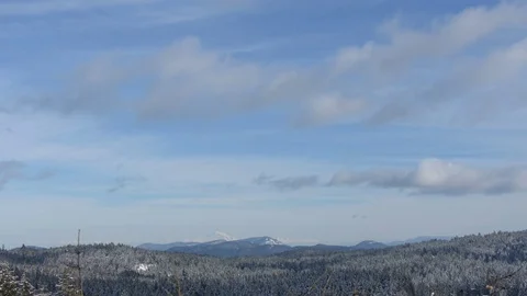 Timelapse in Winter with Mt Baker Stock Footage 73307997