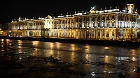 Timelapse the winter Palace Stock Footage 48271058