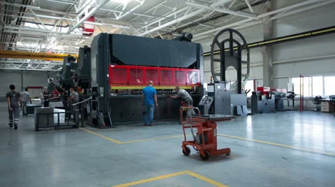 Timelapse workers in factory warehouse Video stock 45328190