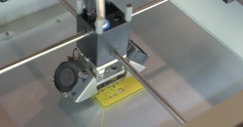 Timelapse of working 3D printer Stock Footage 67448821
