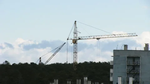 Timelapse of working tower crane Vidéo 921469