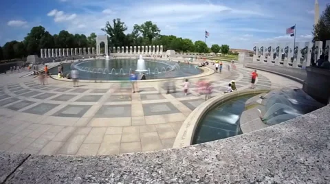 Timelapse of WW II Memorial  Stock Footage 50408915