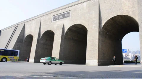 Timelapse ：xi'an city wall in china Stock Footage 908751
