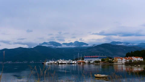Timelapse yachts on the dock Stock Footage 122453582