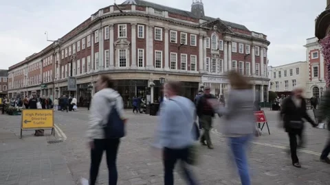 Timelapse from York city centre Stock Footage 240216627