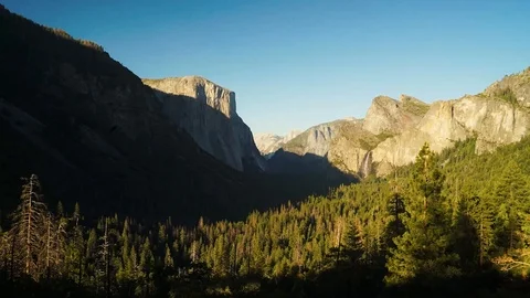 Timelapse Of Yosemite Valley At Sunset Stock Footage 108406456