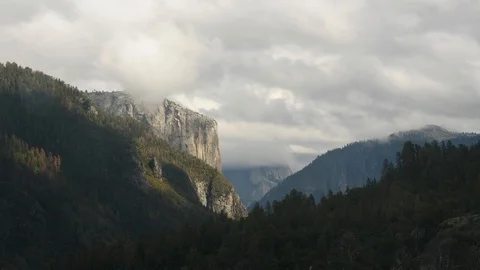 Timelapse - Yosemite Valley Weather Clouds Stock Footage 107301416