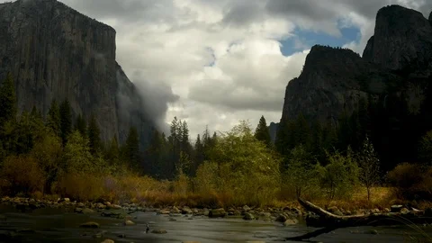 Timelapse - Yosemite Valley Weather Clouds Stock Footage 107301426