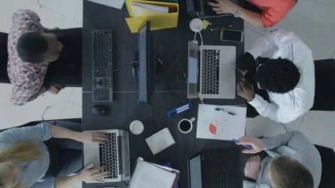 Timelapse of young professionals working at the computers Stock Footage 73906483