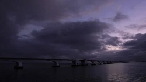 Timelapse Zeelandbridge1 Stock Footage 165400806