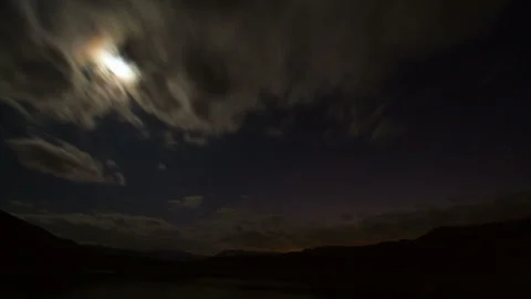 Timelapse_ TwilightToNightClouds HD Footage Video stock 240738255
