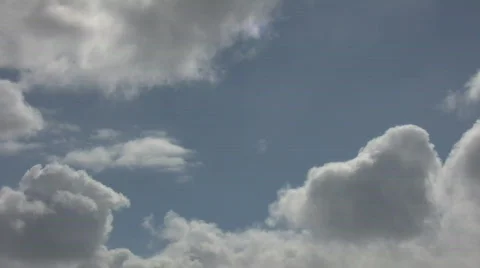 Timelapsed clouds slowly drift and change shapes (Hight Definition) Stock Footage 65812