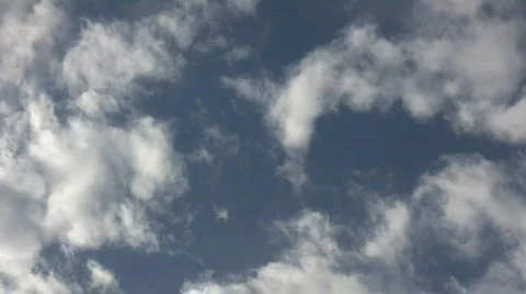 Timelapsed clouds slowly drift and change shapes (Hight Definition) Stock Footage 65814
