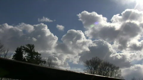 Timelapsed clouds slowly drift and change shapes (High Definition) Stock Footage 67570