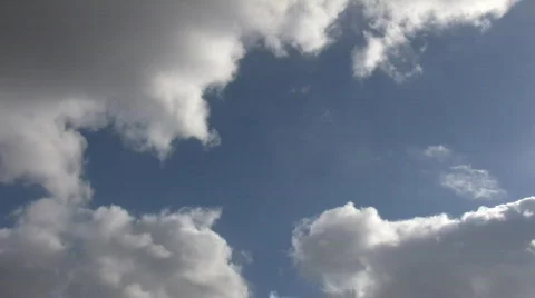 Timelapsed clouds slowly drift and change shapes (High Definition) Stock Footage 67583