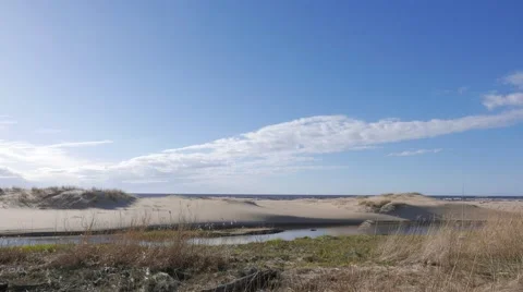 Timelapsed cloudy seascape Stock Footage 49446623