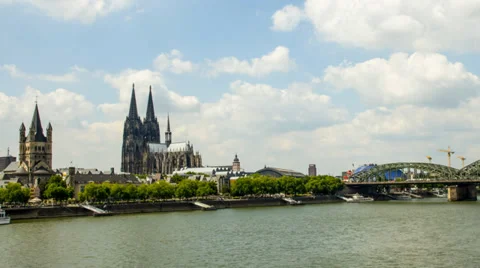 Timelapse/Hyperlapse Cologne Cathedral 1080p Stock Footage