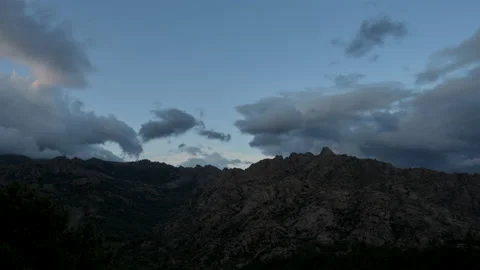 Timelapses of La Pedriza and clouds in the mountains Stock Footage 139720109