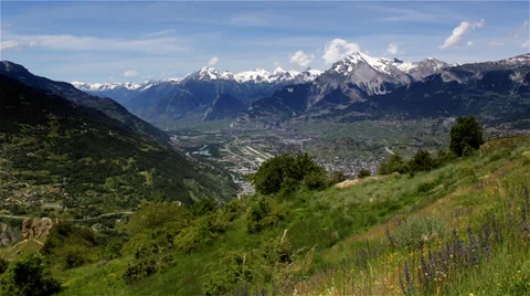 Timelapses-sion-summer Stock Footage 36557425