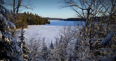 TimeLapseWinterSunset Stock Footage 125278919
