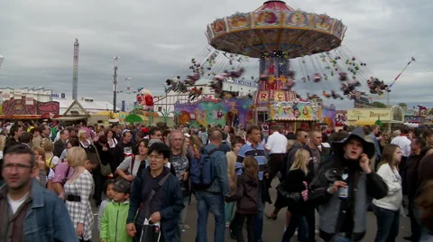 Timelaspe Crowd Oktoberfest Video stock 43660764