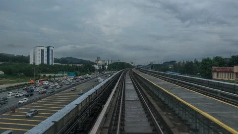 Timelaspe of MRT Malaysia Stock Footage 102001096