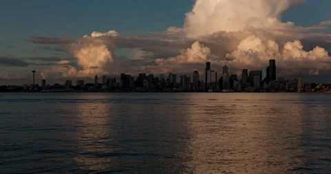 Timelaspe Seattle Sunset Video stock 165303732