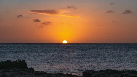 Timelaspe sunset aruba 20181230 Stock Footage 101022145