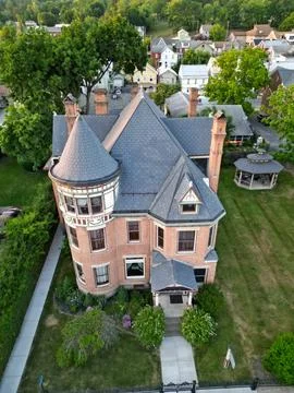 Timeless Aerial Views: Exploring Historic Huntingdon, Pennsylvania Stock Photos