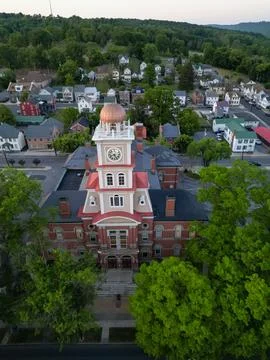 Timeless Aerial Views: Exploring Historic Huntingdon, Pennsylvania Stock Photos