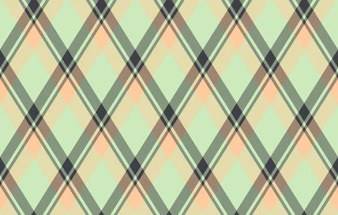 This timeless argyle pattern features a sophisticated diamond grid in soft pa Stock Illustration