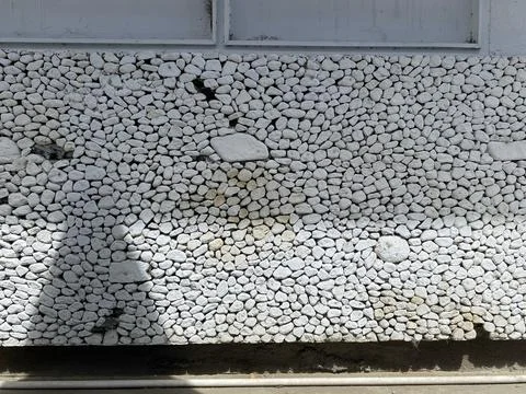 Timeless Beauty, A Whitewashed Stone Wall Foto stock
