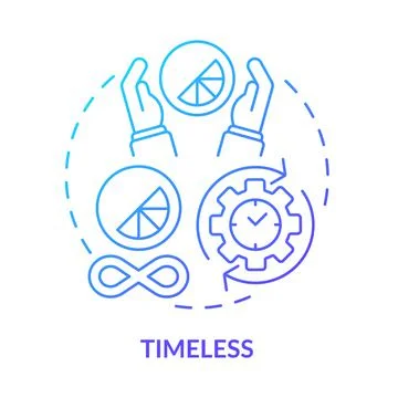 Timeless blue gradient concept icon Stock-Illustration