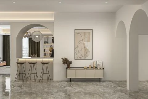 Timeless Charm Designing a Stylish Dining Room with a Craft Wooden Table an.. Illustrazione stock