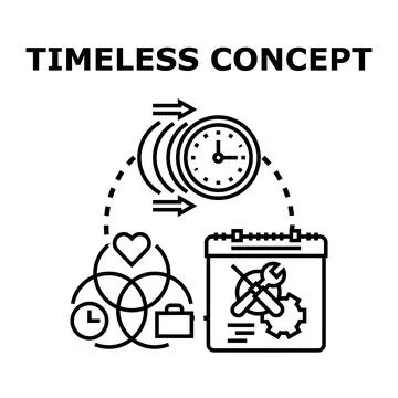 Timeless concept developing business and lifestyle ideas Stock Illustration