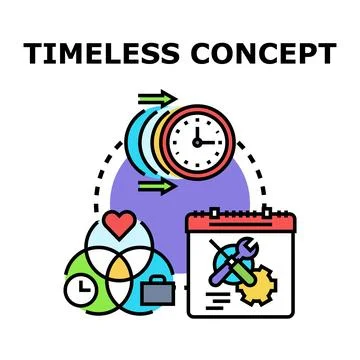 Timeless concept developing business and lifestyle ideas Stock Illustration