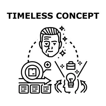 Timeless concept developing business strategy and innovation Stock Illustration