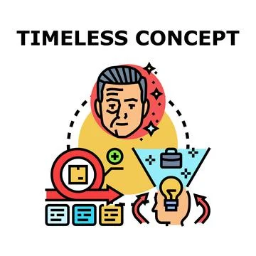 Timeless concept developing business strategy and innovation Stock Illustration