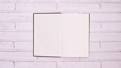 Timeless Elegance: Woman's Hand Unveils the Pages of a Vintage Book Video stock 254814397