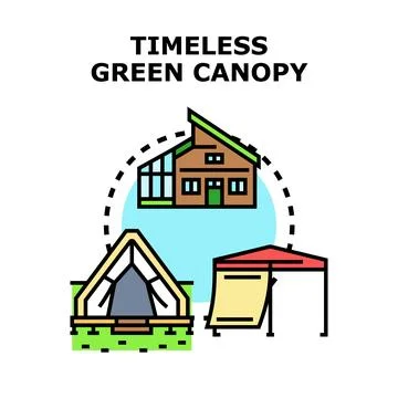 Timeless green canopy concept vector illustration Ilustración de archivo
