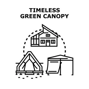 Timeless green canopy concept vector illustration Ilustración de archivo