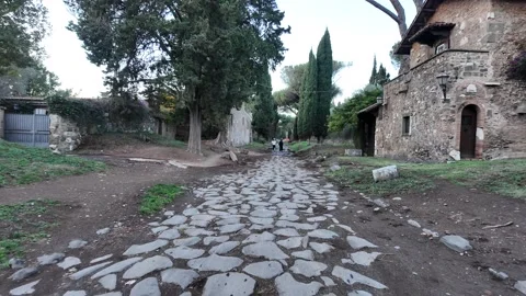 Timeless Landscape of the Ancient Via Appia Stockbeeldmateriaal 325897166