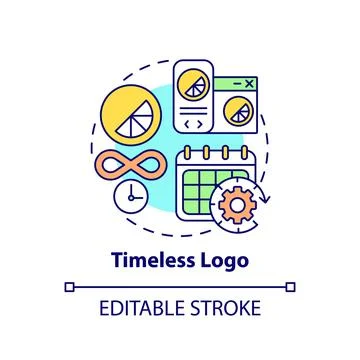 Timeless logo concept icon Stock-Illustration